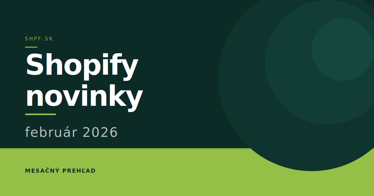 Shopify novinky: február 2026