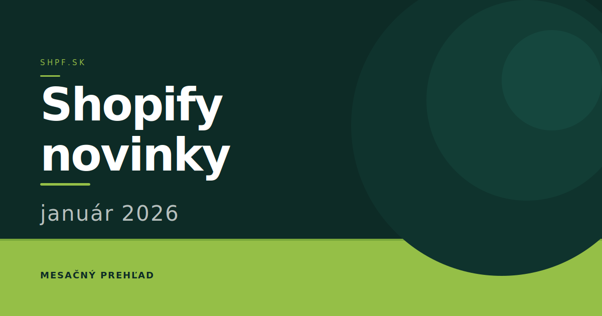 Shopify novinky: január 2026
